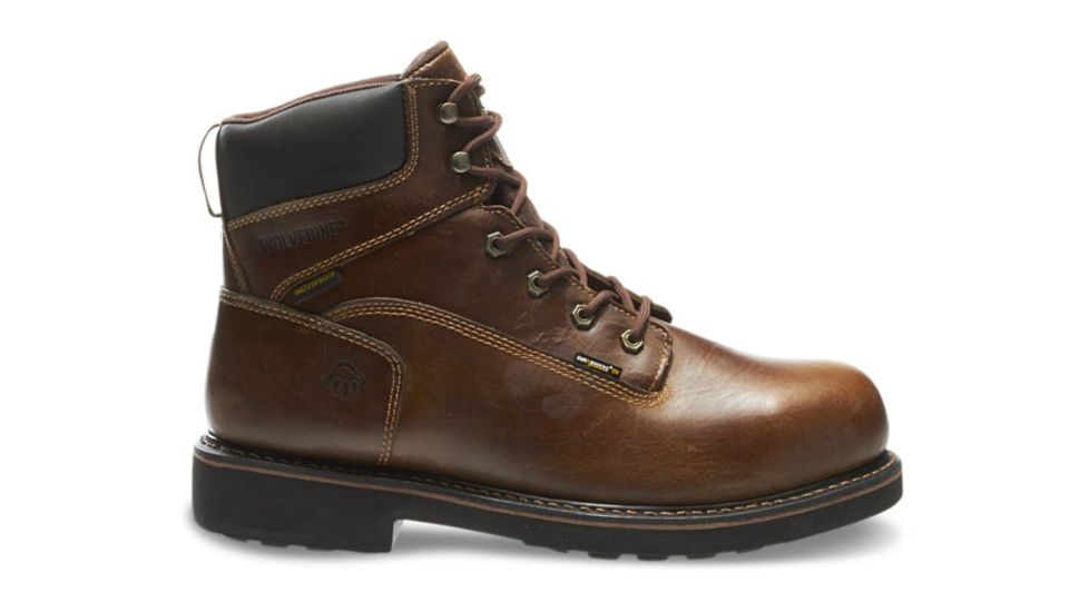 Wolverine Brek DuraShocks Waterproof 8in Steel-Toe EH Work Boot - Mens, Brown, 9.5 US, Medium, W10082-9.5M