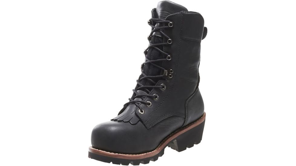 Wolverine Buckeye Non-Insulated -Eaa Safety-Toe 8in Logger Work Boot - Mens, Black, 7 US, Medium, W05634-7M