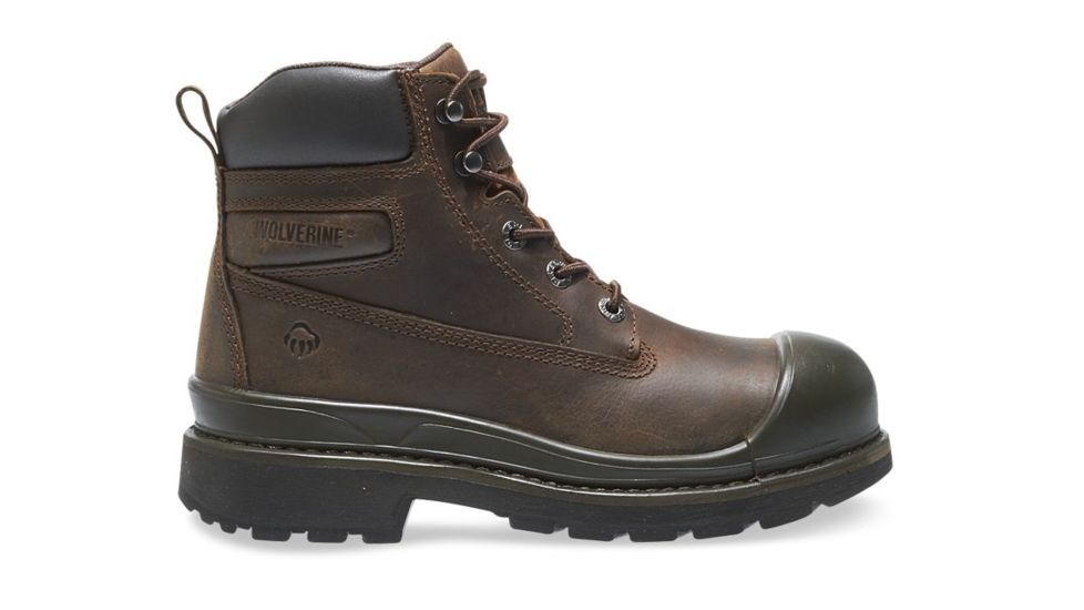 Wolverine Crawford Waterproof Steel-Toe 6in Work Boot - Mens, Brown, 7 US, Medium, W04661-7M