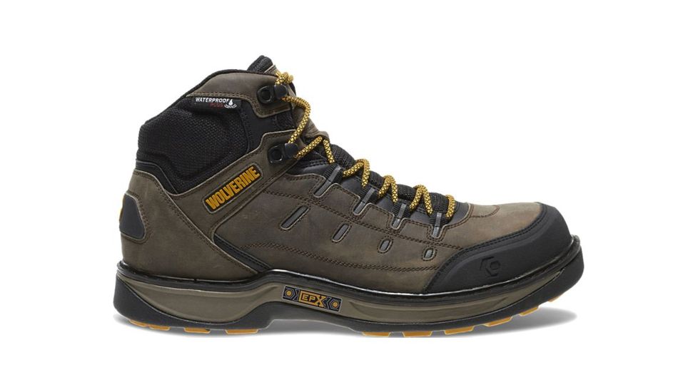 Wolverine Edge LX EPX Waterproof CarbonMAX Work Boot - Mens, Taupe/Yellow, 7.5 US, Medium, W10554-7.5M