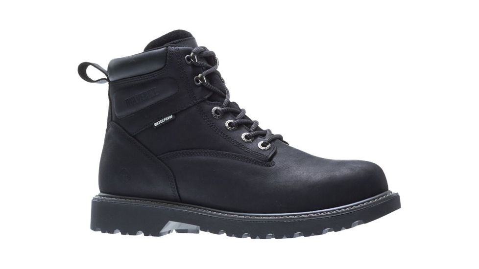 USED Wolverine Floorhand Waterproof 6in Work Boot - Men's, Black, 10.5 US, Extra Wide, W10691-10.5EW, EDEMO1