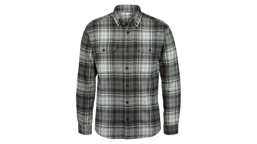 Wolverine Glacier Long Sleeve Flannel Shirt - Men's, Onyx Plaid, Large W1205850-031-L