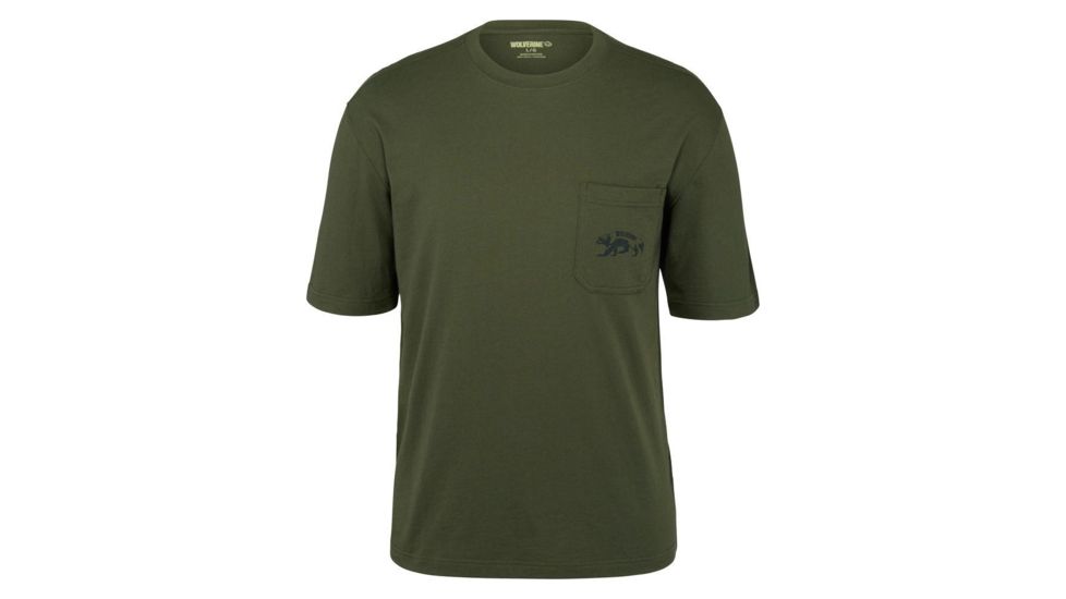 Wolverine Graphic Logo Short Sleeve Shirt - Men's, Olive, Medium W1206280-341-M
