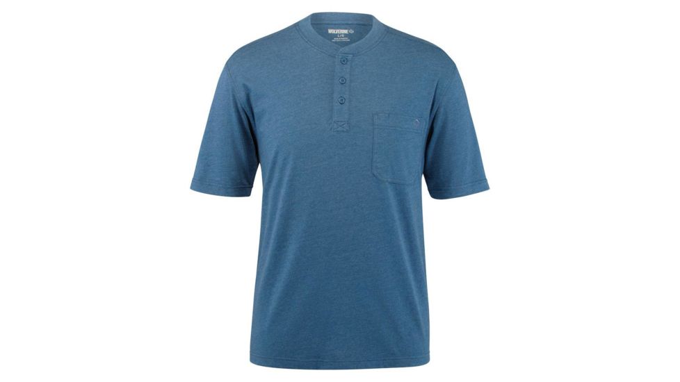 Wolverine Knox Hnly Short Sleeve Shirt - Mens, Harbor Heather, Medium, W1203660-403-M