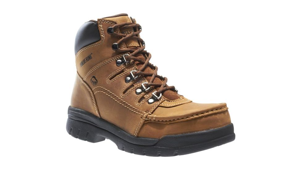 Wolverine Potomac English Moc Steel-Toe 6in Work Boot - Mens, Brown, 8.5 US, Extra Wide, W04349-8.5EW
