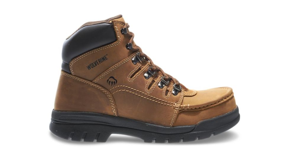 Wolverine Potomac English Moc Steel-Toe 6in Work Boot - Mens, Brown, 8.5 US, Extra Wide, W04349-8.5EW