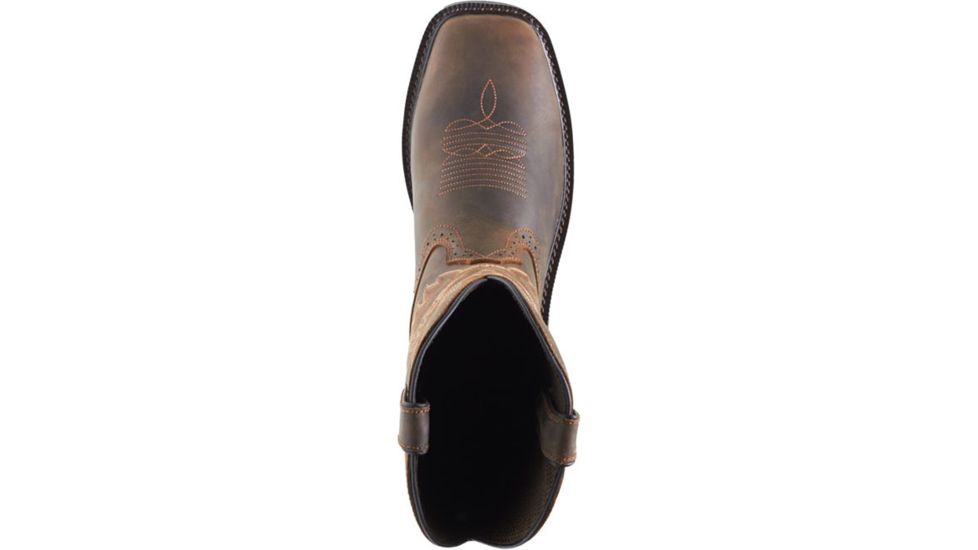 Wolverine Rancher Square-Toe Steel-Toe Wellington Boot - Mens, Dark Brown/Rust, 7 US, Medium, W10702-7M