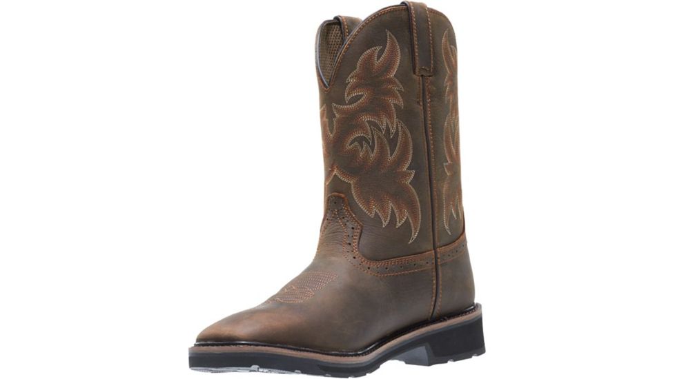 Wolverine Rancher Square-Toe Steel-Toe Wellington Boot - Mens, Dark Brown/Rust, 7 US, Medium, W10702-7M