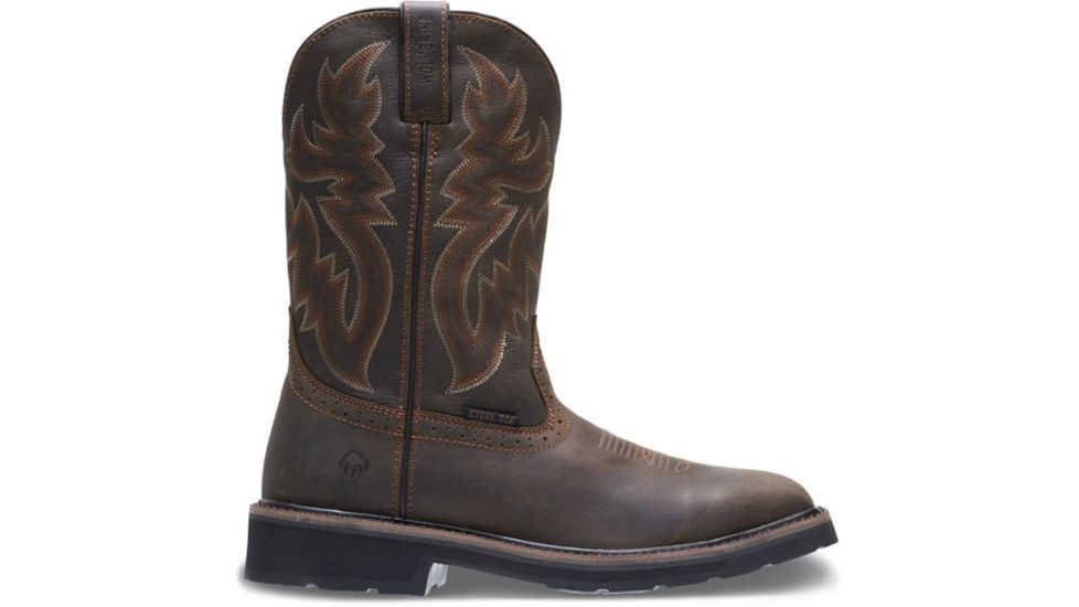 Wolverine Rancher Square-Toe Steel-Toe Wellington Boot - Mens, Dark Brown/Rust, 7 US, Medium, W10702-7M