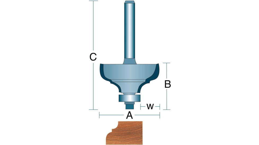Roman Carbide 1/2in Classical 1/4in Shank, DC1293