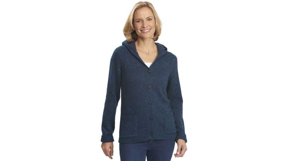 Woolrich Tanglewood Button Front Hoodie - Womens-Deep Indigo-Large