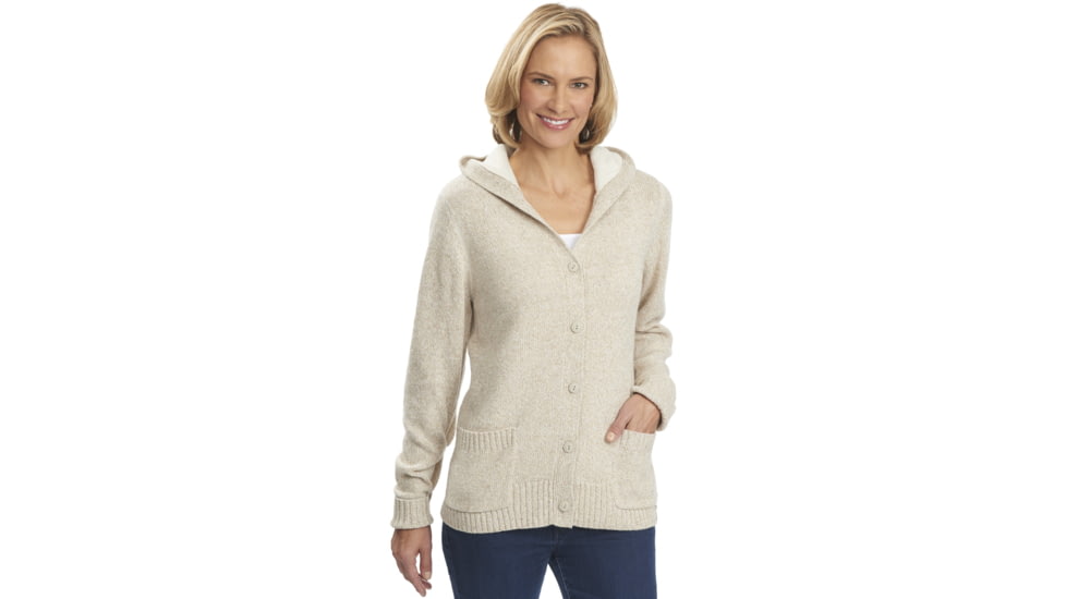 Woolrich Tanglewood Button Front Hoodie - Womens-Wool Cream-Large