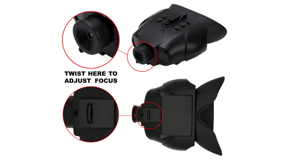 X-Vision Hands Free Deluxe Sniper Digital Nightvision Binocular, Black, XANB50