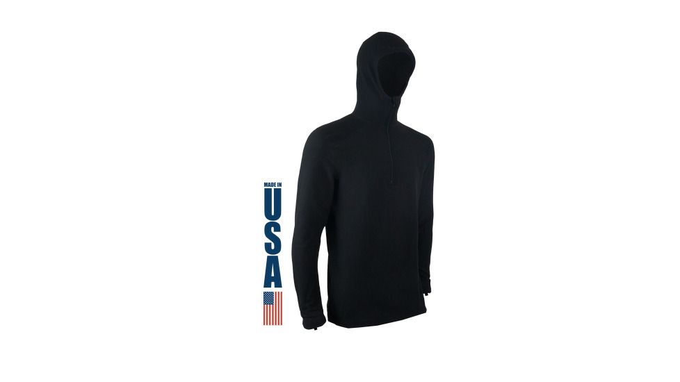 XGO Men's Phase 5 Zip Hoodie, Black, 2XL, 5XG11DHQ-2XL-60
