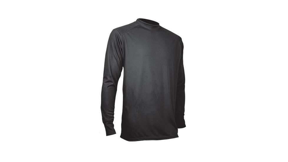XGO Mens Phase 1 Performance Long Sleeve Crew, Black, XL 1G11A-XL-60
