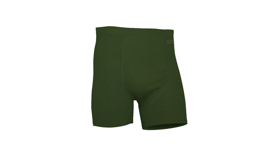 XGO Mens Phase 3 Flame Retardant Compression Boxer Brief, OD Green, XL 3FX13X-XL-39