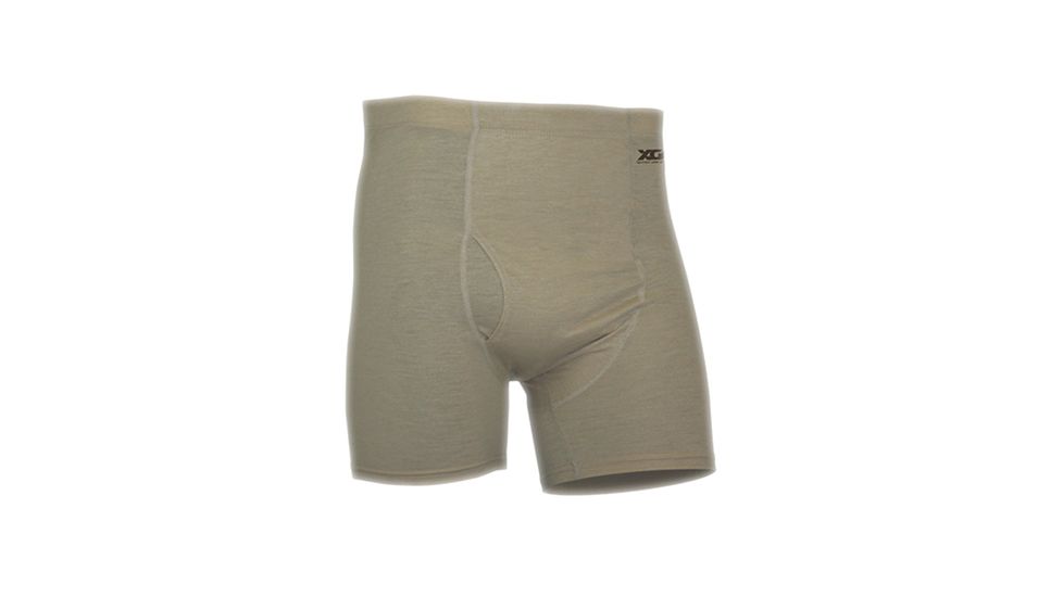 XGO Mens Phase 3 Flame Retardant Compression Boxer Brief, Desert Sand, M 3FX13X-M-700