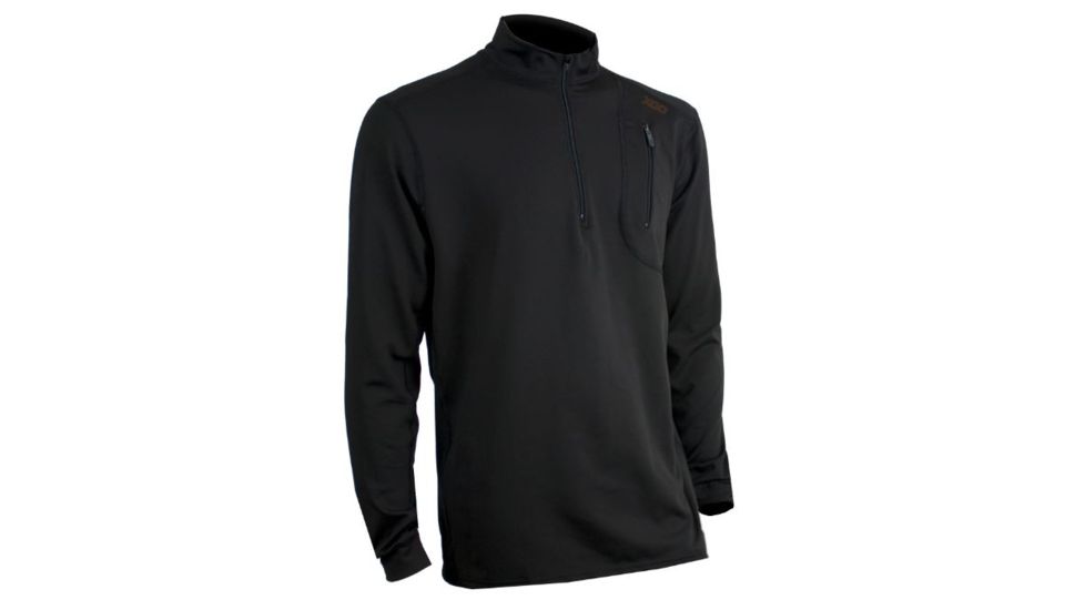 XGO Mens Phase 4 Outdoor Water Resistant Zip Mock, Black, 2XL 4P-O11D-2XL-60