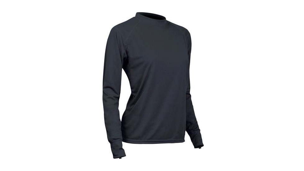 XGO Phase 1 Womens Long Sleeve Crew, Black, Medium, 1G31AQ-M-60