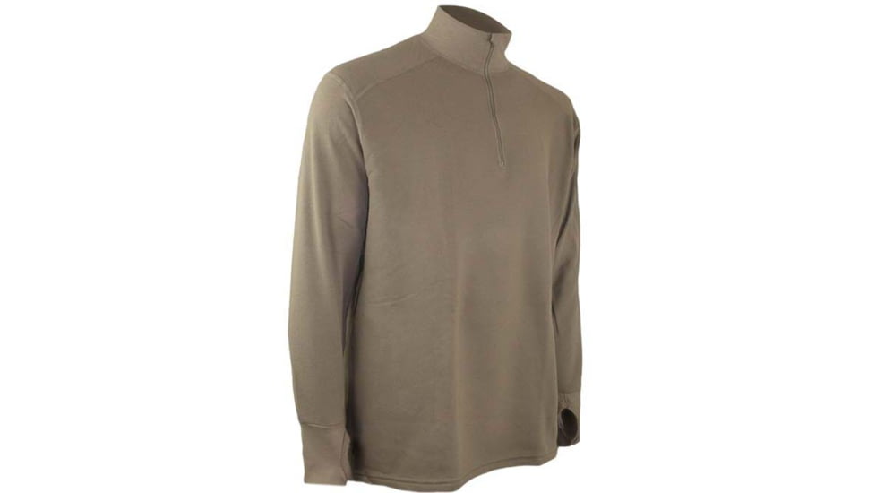 XGO Phase 4 FR Mens Zip-mock w/ Thumbhole, Tan 499, Small, 4F11DQ-S-499