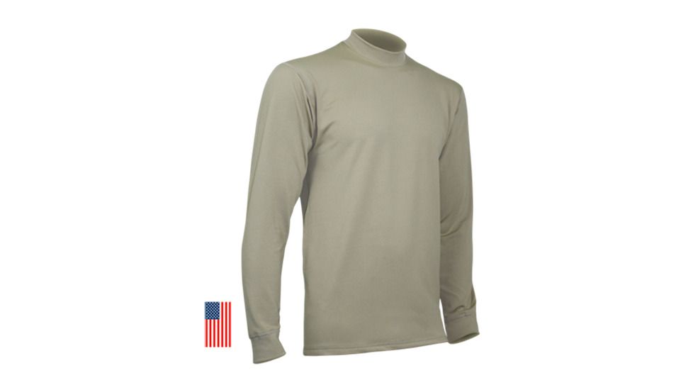 XGO Phase 4 Mens Long Sleeve Crew w/Thumb Loop, Desert Sand, Small, 4P11AQ-S-700
