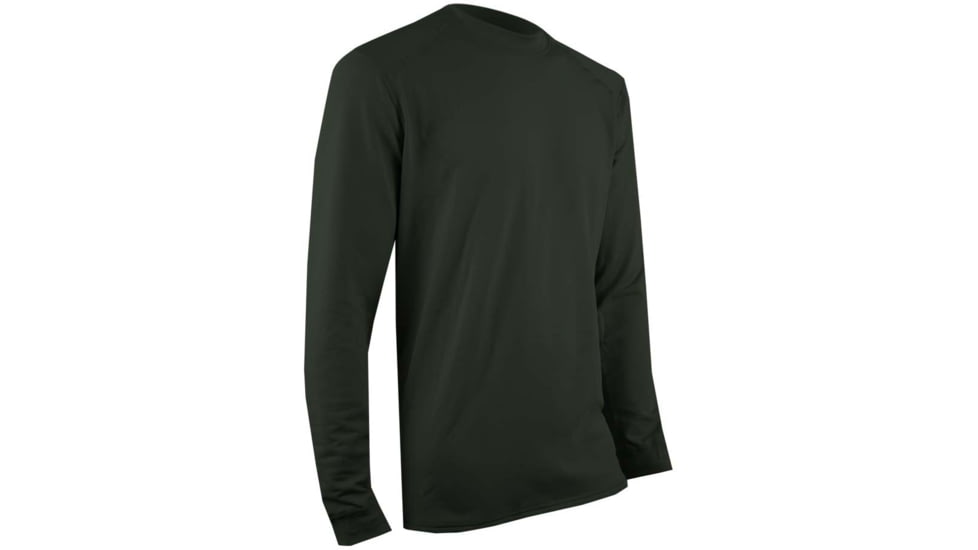XGO Phase 4 Mens Long Sleeve Crew w/Thumb Loop, OD Green, Large, 4P11AQ-L-39