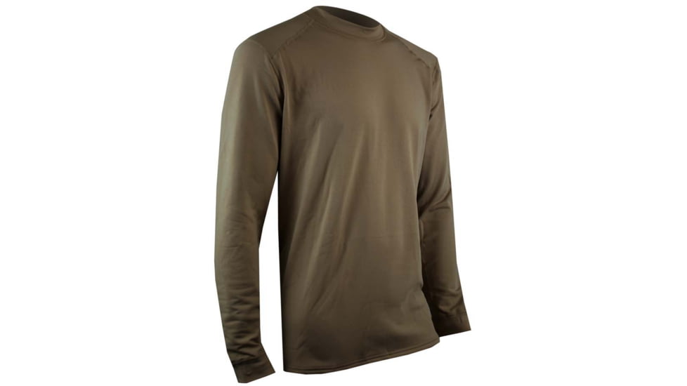 XGO Phase 4 Mens Long Sleeve Crew w/Thumb Loop, Tan 499, Large, 4P11AQ-L-499
