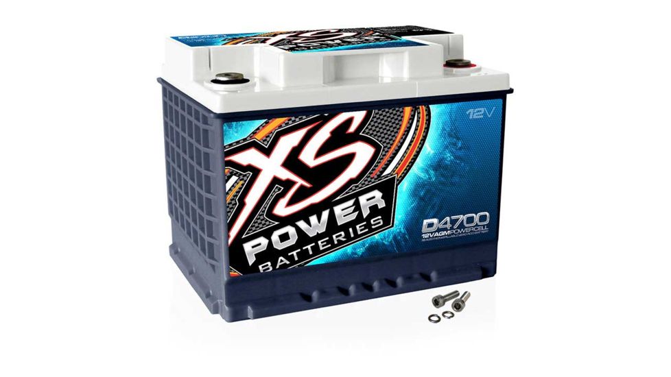 XS Power D4700 AGM Deep Cycle 12 Volt Battery - 2900A, 745CA, 50Ah, 2000/3000W, White D4700