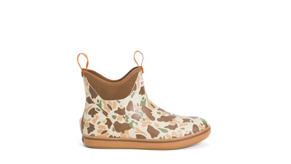 Xtratuf 6 in Ankle Deck Boot - Mens, Basic Duck Camo/Indian Tan/Bison, 7, XMAB-DCAM-CAM-070