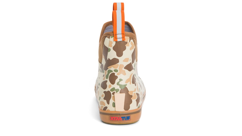 Xtratuf 6 in Ankle Deck Boot - Mens, Basic Duck Camo/Indian Tan/Bison, 7, XMAB-DCAM-CAM-070