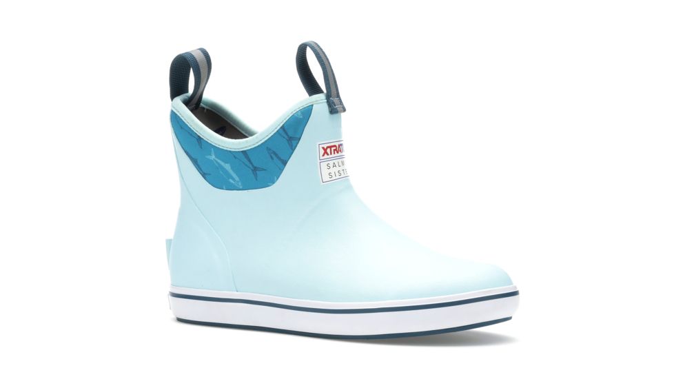 Xtratuf 6 in Salmon Sisters Ankle Deck Boots - Women's, Light Blue, 10, 22592-BLU-100