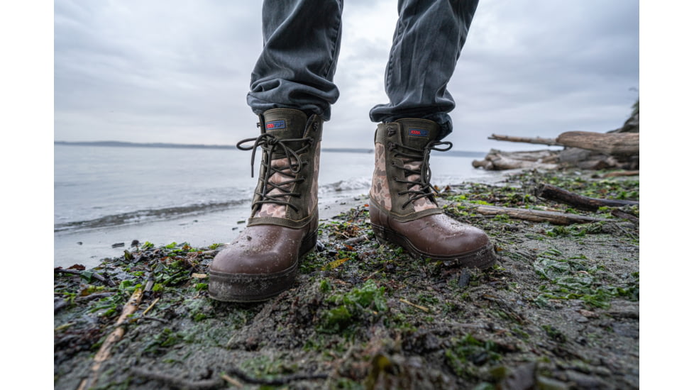 Xtratuf 8in Insulated Legacy Lace Boot - Mens, Burnt Oliver/Choc. Brown/Duck Camo, 10, LLM8-DCAM-CAM-100