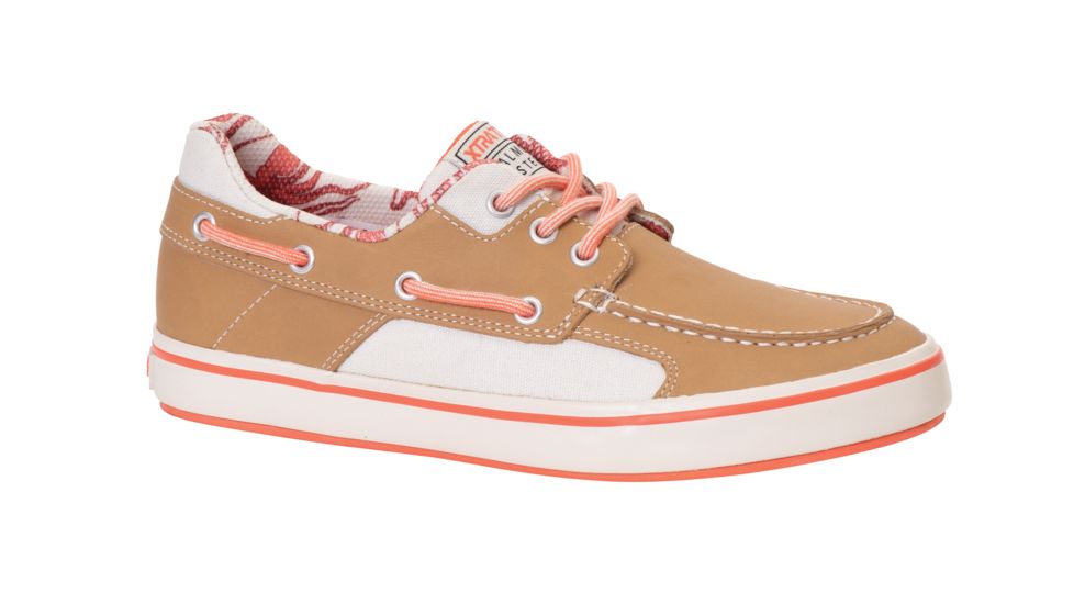 Xtratuf Finatic II - Salmon Sisters - Mens, Tan/Octopus, 6, XFN-901-TAN-060
