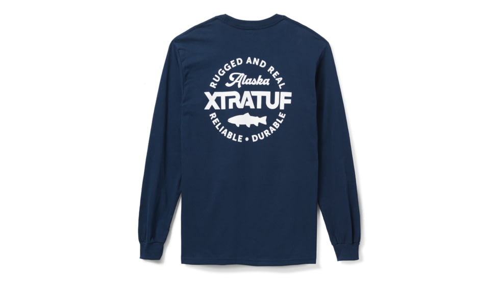Xtratuf Long Sleeve Rugged &amp; Real Tee - Men's, White/Navy, XL, XALS-2RR-NVY-XLG