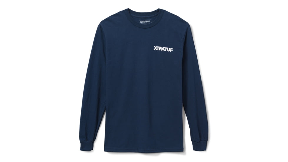 Xtratuf Long Sleeve Rugged &amp; Real Tee - Mens, White/Navy, Extra Large, XALS-2RR-NVY-XLG