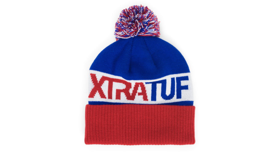 Xtratuf Vintage Pom Beanie - Unisex, Red, White, Blue, XAC-RWB-RED-OS
