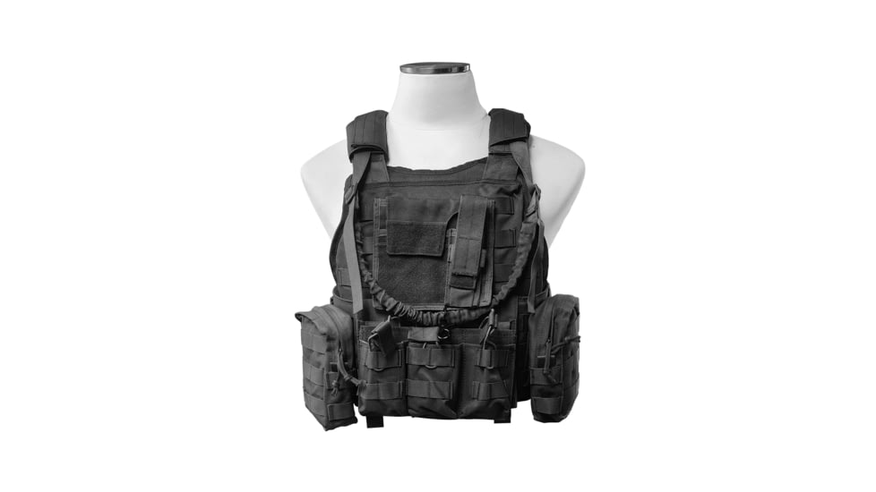 XTS Tactical Vest Plate Carrier, Black, AL 002BK