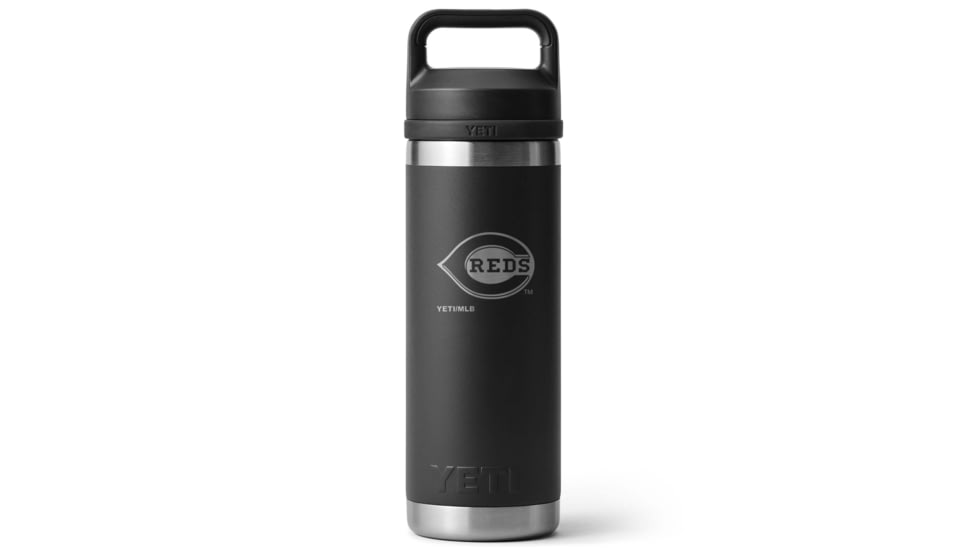 Yeti Rambler 18 oz Water Bottle with Chug Cap -MLB Cincinnati Reds, Black, 28100006712