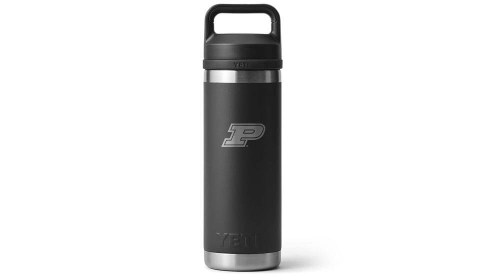 Yeti Rambler 18 oz Water Bottle with Chug Cap - NCAA Purdue, Black, 28100006722