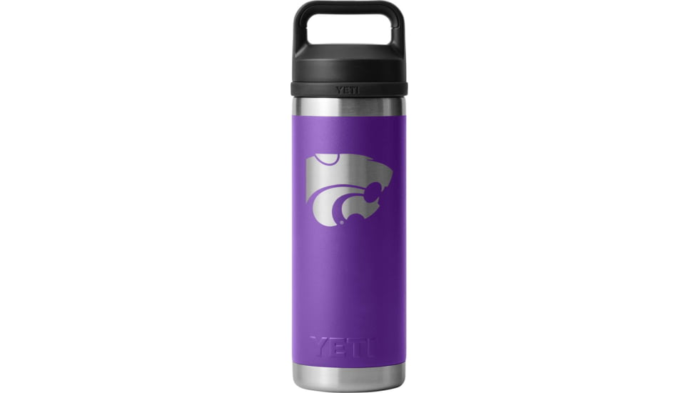 Yeti Rambler 18 oz Water Bottle with Chug Cap - NCAA Kansas State, Team Purple, 28100006817