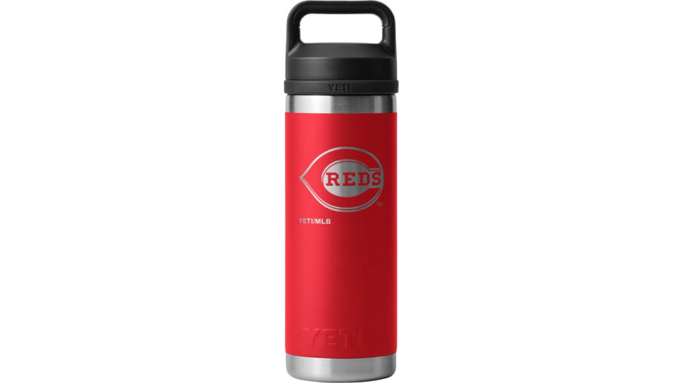Yeti Rambler 18 oz Water Bottle with Chug Cap -MLB Cincinnati Reds, Rescue Red, 28100006841