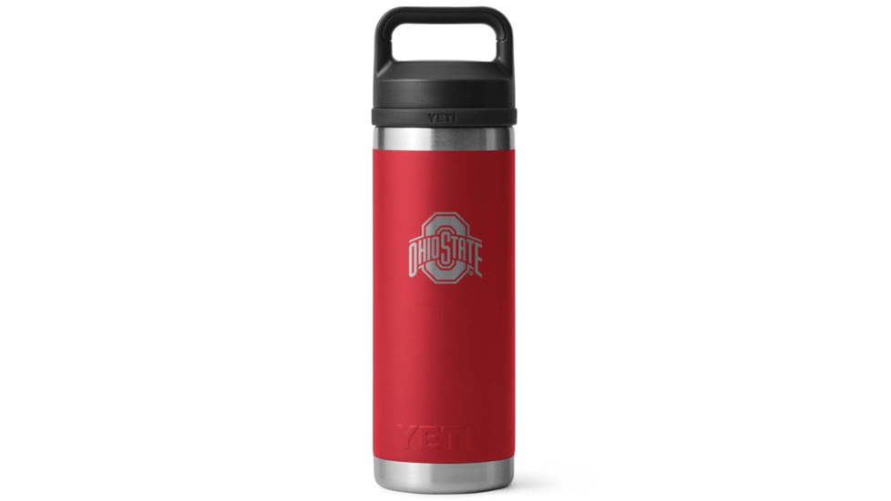 Yeti Rambler 18 oz Water Bottle with Chug Cap - NCAA Ohio State, Rescue Red, 28100006847