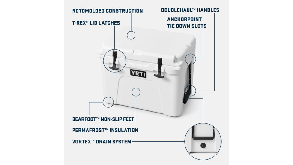 Yeti Tundra 35 Hard Cooler, Big Wave Blue, 35 Quart, 10035400000