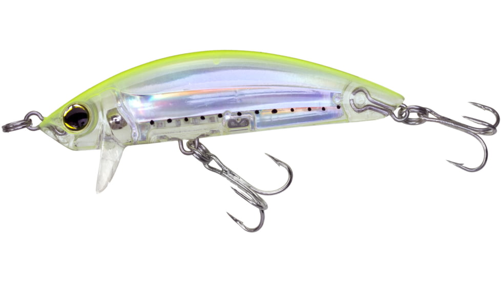 Yo-Zuri 3D Inshore Surface Minnow, Floating 7/16oz 3-1/2in 1/2 Ft #6 Hooks Chartreuse, R1215GHCS