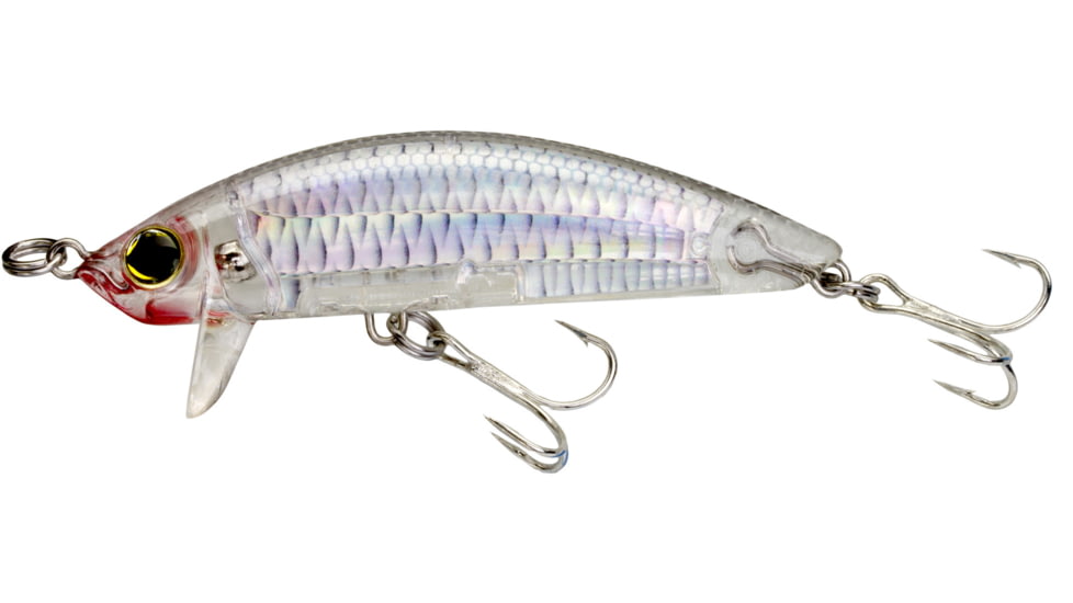 Yo-Zuri 3D Inshore Surface Minnow, Floating 7/16oz 3-1/2in 1/2 Ft #6 Hooks Ghost Shad, R1215HGSH