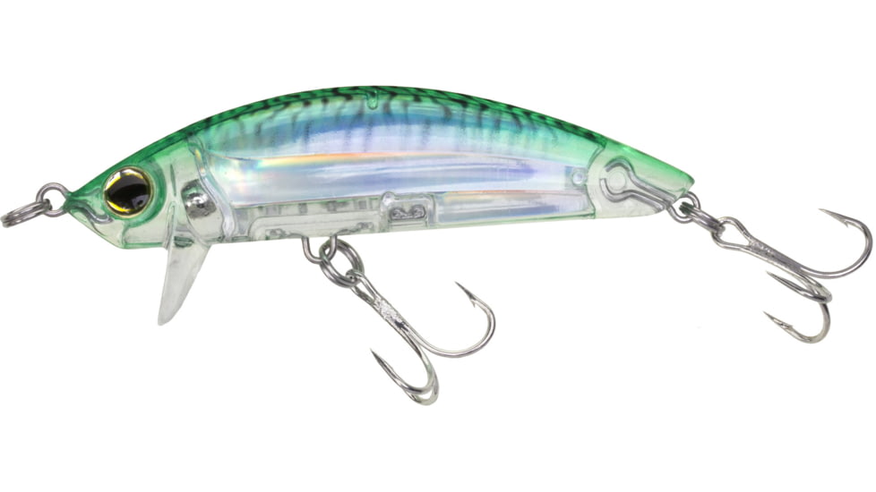 Yo-Zuri 3D Inshore Surface Minnow, Floating 7/16oz 3-1/2in 1/2 Ft #6 Hooks Green Mackerel, R1215HGM