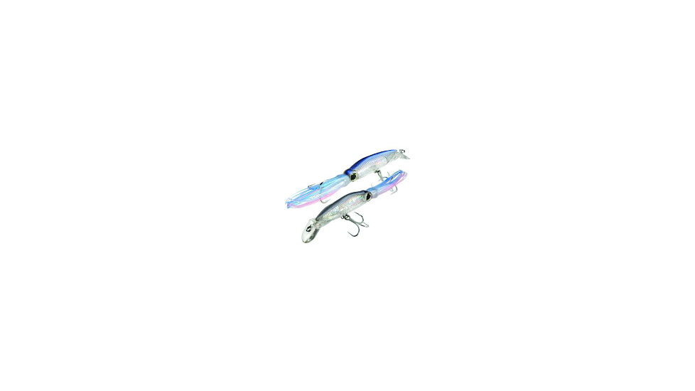 Yo-Zuri 3D Squirt Hardbait Squid, 7 1/2in, 1 1/2 oz Squid Tail, Pearl Blue, Floating, R1166CPPB