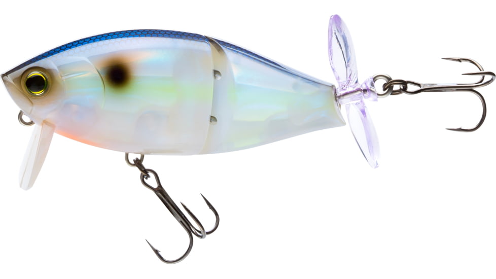 Yo-Zuri 3DB Wake Prop Floating Lure, 85mm, 3-3/8in, Ghost Sexy Shad, R1475 GSSH