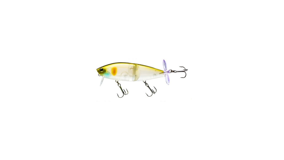 Yo-Zuri 3DB Wake Prop Floating Lure, 85mm, 3-3/8in, Ghost AYU, R1475 GSAY