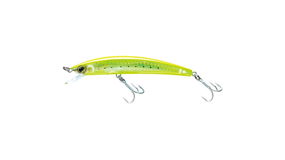 Yo-Zuri Crystal 3D Minnow Floating Luge, 90mm, Chartreuse, F1145 GHCS